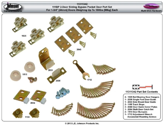 Picture of 111BP 2-Door Part Set, 1-3/4" [44mm] Doors