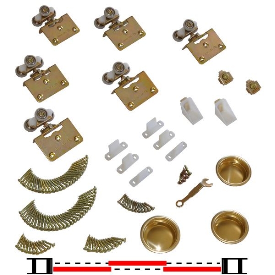 Picture of 10311343 3-Door Part Set, 1-3/4" [44mm] Door