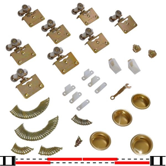 Picture of 10311344 4-Door Part Set, 1-3/4" [44mm] Door