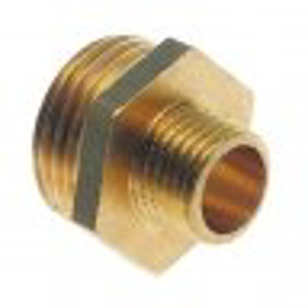 Picture of Messing schroeffitting dubbel nippel verloop