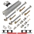 Picture of 2610S302 2610SC 2-Door Soft Operation Hardware Set, 120" (3048mm) Mill Finish Track