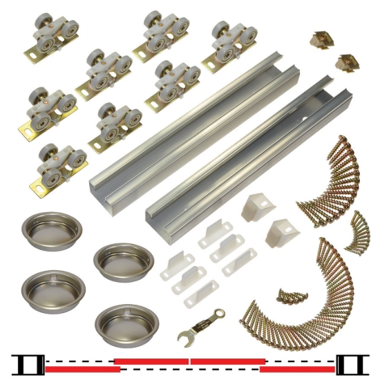 Picture of 100SD 24" 4-Door Hardware Set