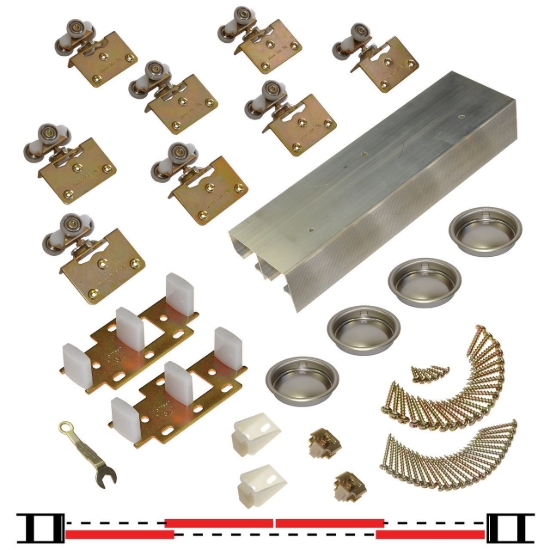 Picture of 134F 24" 4-Door Side Mount Hardware Set