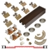 Picture of 138S964B 138F 4-Door Side Mount Ball Bearing Hardware Set, 96" 8/0 [2438mm] Bronze Track Length