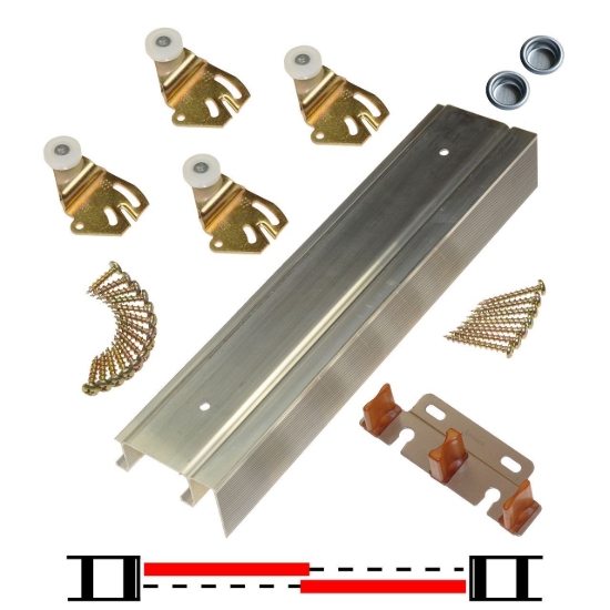 Picture of 2200F481 2200F 2-Door Hardware Set, 48" 4/0 [1219mm] Track Length