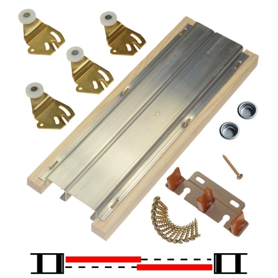 Picture of 22226014 2222 2-Door Hardware Set, 59" 4/11 [1499mm] Track Length