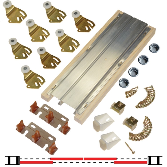 Picture of 2222 24" 4-Door Hardware Set, 50lbs. [23kg] Door