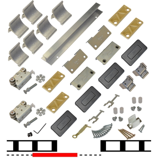 Picture of 200WG 48" 1-Door Hardware Set