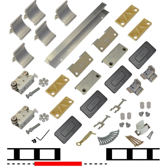 Picture of 200WG721 200WG 36" 1-Door Hardware Set