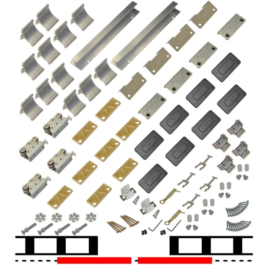 Picture of 200WG 48" 2-Door Hardware Set, Spliced Track