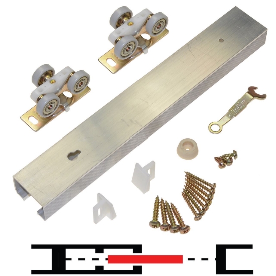 Picture of 100PDHD 1-Door Hardware Set, 96" Track