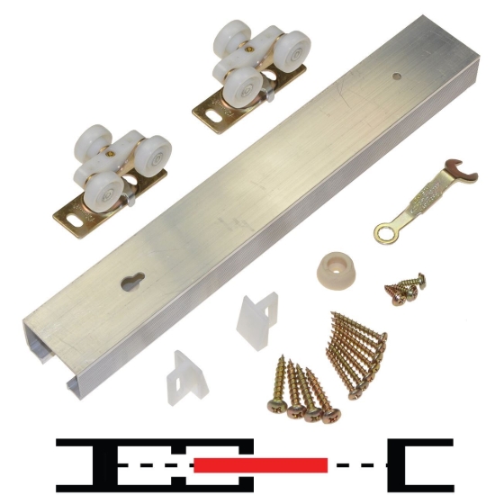 Picture of 100721DR 100PD 1-Door Hardware Set, 72" Track