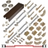 Picture of 13896SSB 138FSMSC 4-Door Side Mount Soft Operating Hardware Set, 96" 8/0 [2438mm] Bronze Track Length