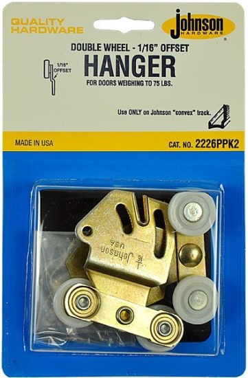 Picture of 2226PPK2 1/16" Offset Twin-Wheel Door Hanger Set (2)
