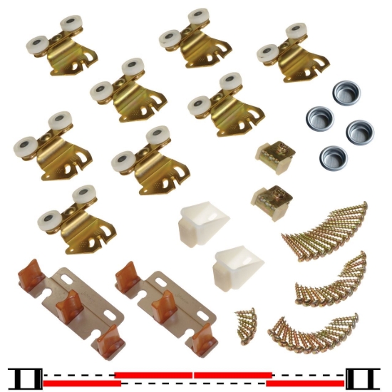 Picture of 22312254 2222 4-Door Part Set, 75lb. [34kg] Door