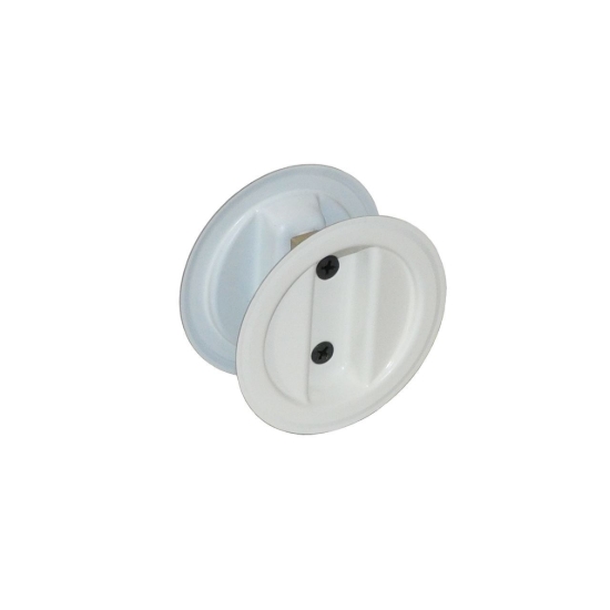 Picture of 121WHT Pocket Door Dummy Pull Set White, (poly bagged)