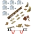 Picture of 1700486H 1700 4-Panel Hardware Set, 48" 4/0 [1219mm] Brown Steel Track Length