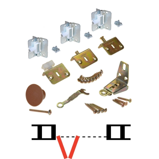 Picture of 17313401 1700FS 2-Panel Part Set, 3/4" [19mm] Door