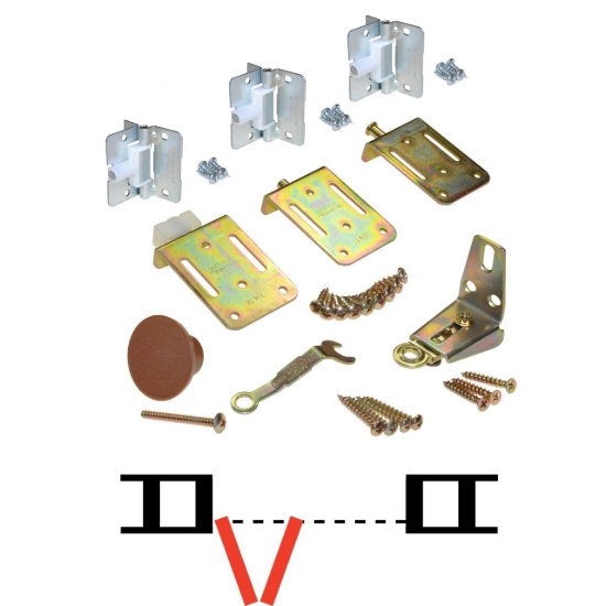 Picture of 17317001 1700FS 2-Panel Part Set, 3/4" [19mm] Door, Long Plate