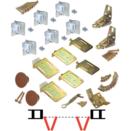 Picture of 17317003 1700FS 4-Panel Part Set, 3/4" [19mm] Door, Long Plate