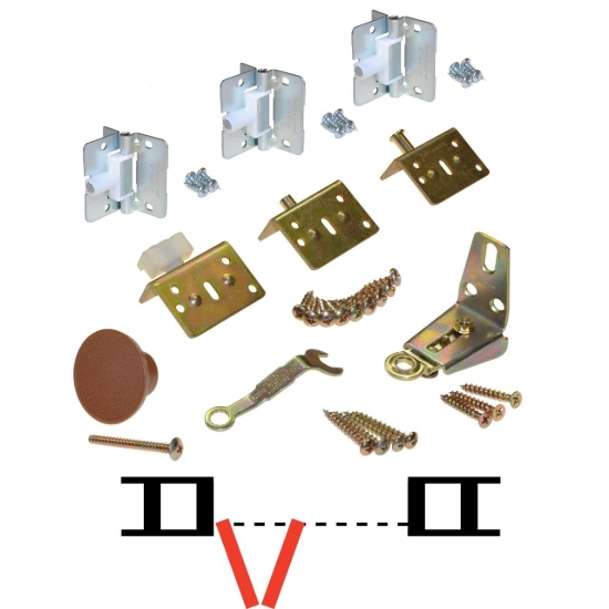 Picture of 17311801 1700FS 2-Panel Part Set, 1-1/8" [29mm] Door