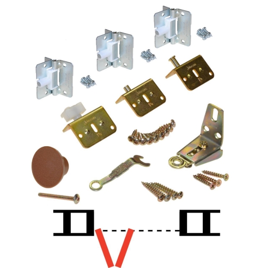 Picture of 17313801 1700FS 2-Panel Part Set, 1-3/8" [35mm] Door