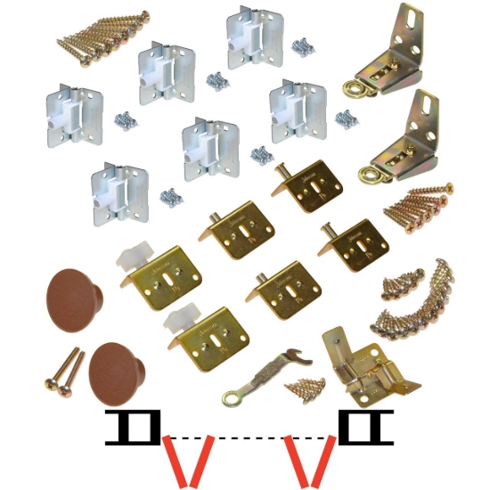 Picture of 17313803 1700FS 4-Panel Part Set, 1-3/8" [35mm] Door