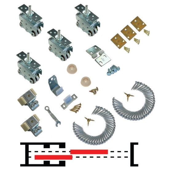 Picture of 20310342 2-Door 200BP Part Set, 1-3/4" Door