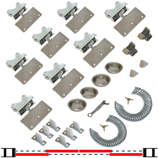 Picture of 20312144 2-1/4" [57mm] 4-Door Side Mount Part Set