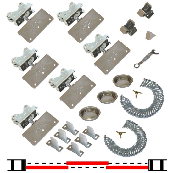 Picture of 20311383 1-3/8" [35mm] 3-Door Side Mount Part Set