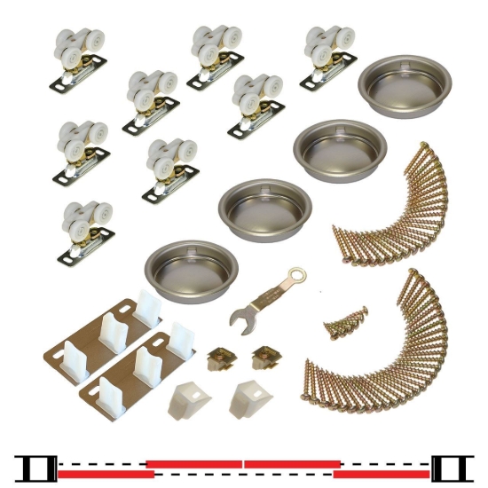 Picture of 11311804 118F 4-Door Part Set, Nylon Wheel Hanger