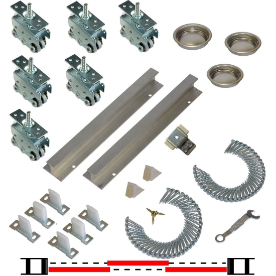 Picture of 200SD 36" 3-Door Hardware Set