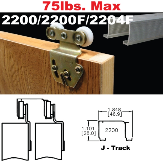 Picture of 2200 / 2200F / 2204F Sliding Bypass Door Hardware