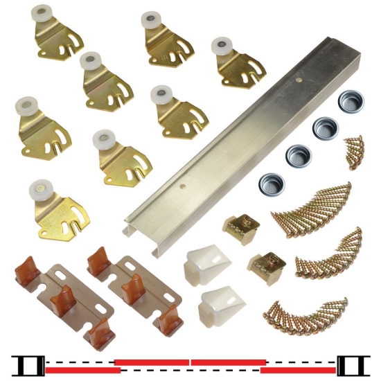 Picture of Copy of 2200964D 2200 4-Door Hardware Set, 94" 7/10 [2388mm] Track Length